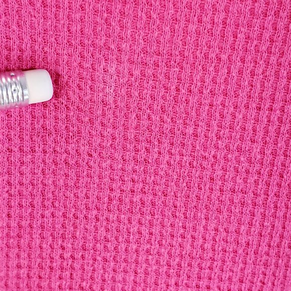 Minnie Mouse Disney Graphic T-Shirt Pink Long Sleeve Waffle Junior's Large - Picture 7 of 7